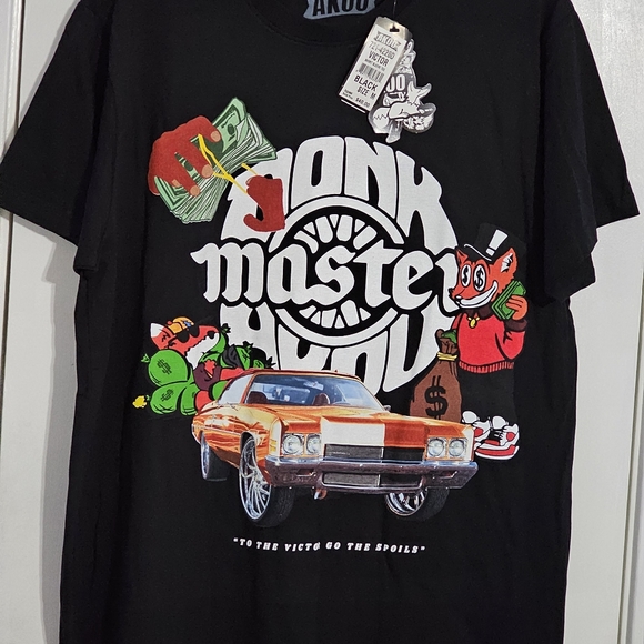 Akoo Victor Black Short Sleeves Tee Size M NWT - Picture 1 of 6